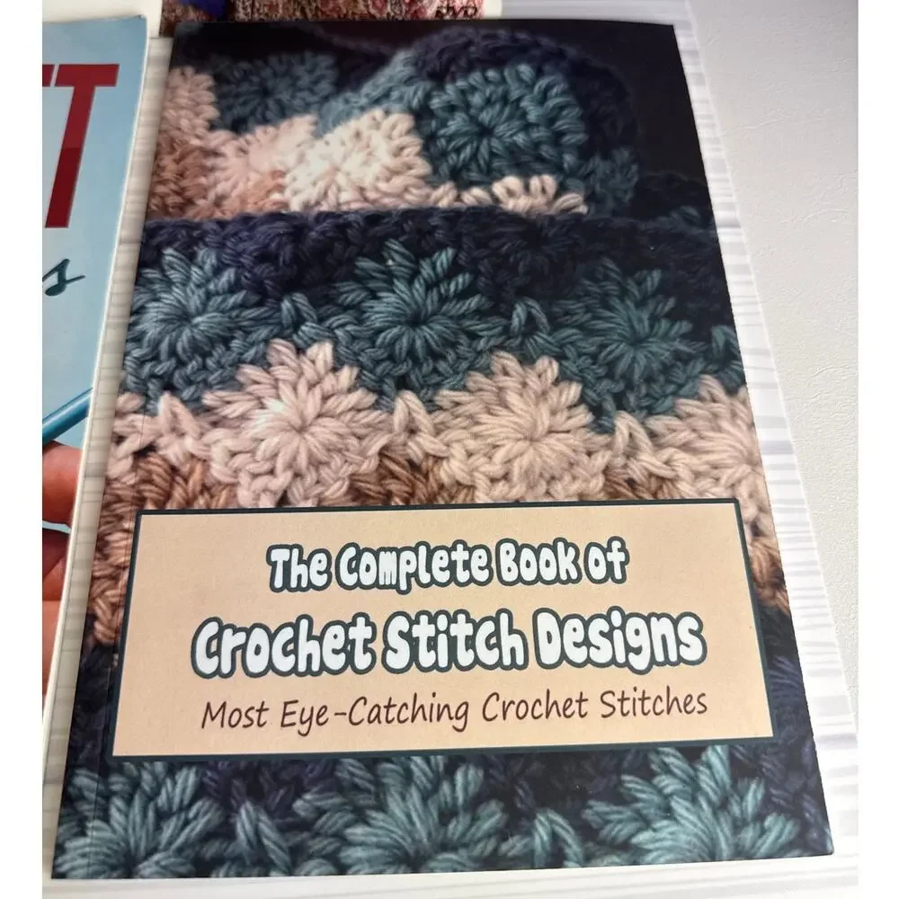 Crochet Book Lot of 3 Learn To Crochet For Beginners Complete Stitch Designs
